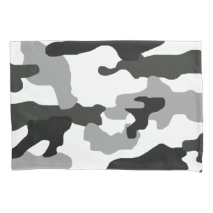 Urban grey camouflage no. 15 print pillow case