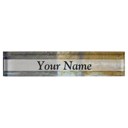 Urban grunge abstract pattern nameplate