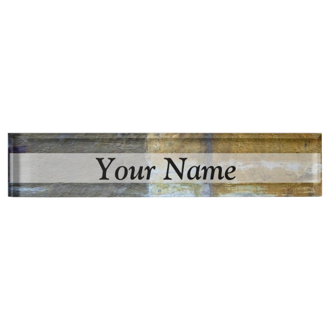 Urban grunge abstract pattern nameplate (Front)