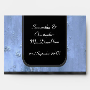 Urban grunge blue rusty metal envelope