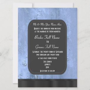 Urban grunge chalkboard style alternative wedding invitation