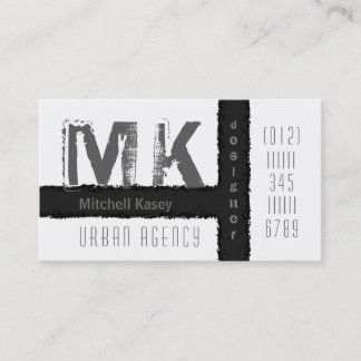 Urban Grunge Design Purple and Tan Business Card