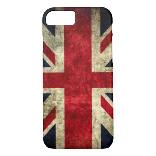 Urban Grunge England Flag Burn iPhone 7 Case