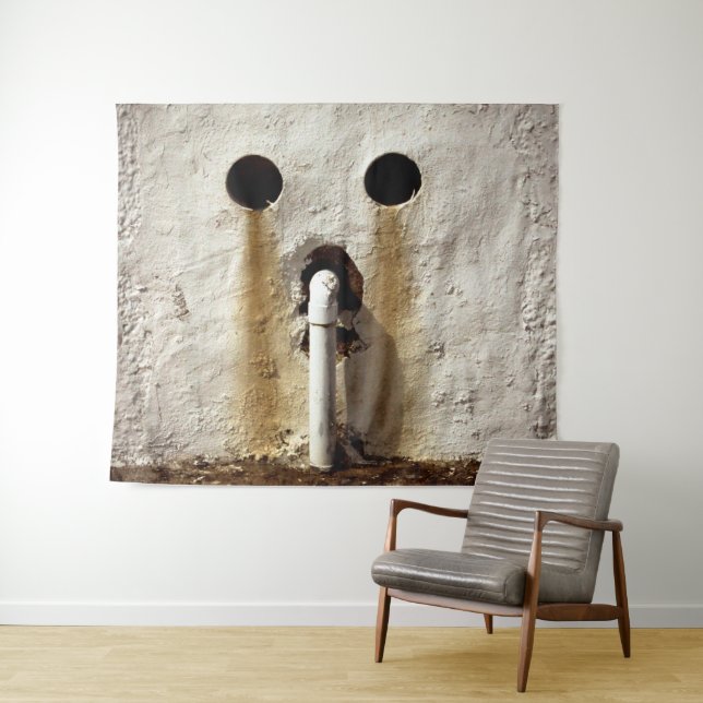 Urban Grunge Exposed Water Pipe Tapestry (In Situ (Horizontal))