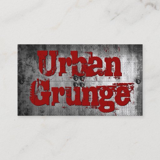 Customizable Urban Grunge Metal Look Business Cards