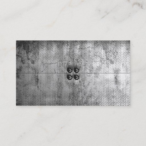 Customizable Urban Grunge Metal Look Business Cards