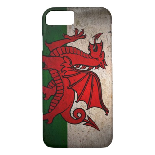 Urban Grunge Wales Flag iPhone 7 Case