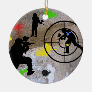 Urban Guerilla Paintball Ceramic Ornament