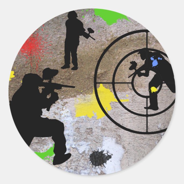Urban Guerilla Paintball Classic Round Sticker (Front)