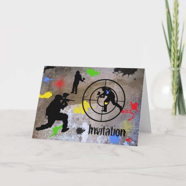 Urban Guerilla Paintball Invited Invitation (Front)