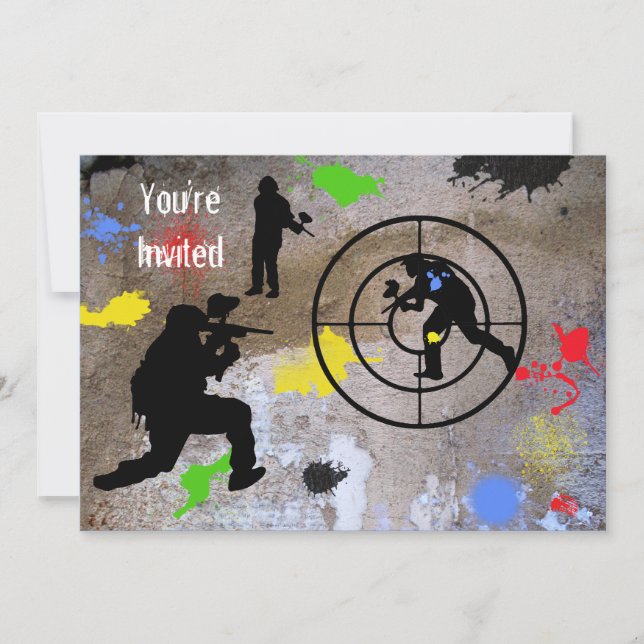 Urban Guerilla Paintball You're Invited Invitation (Front)