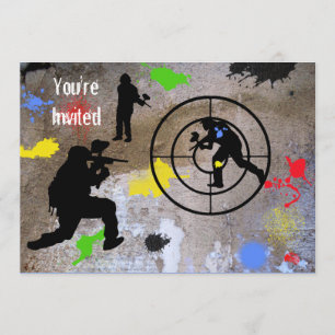 Urban Guerilla Paintball You're Invited Invitation