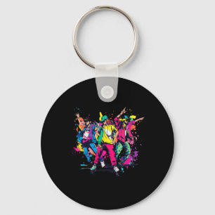 Urban Hip Hop Dancing Novelty Graffiti Graphic Keychain