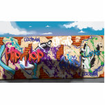 Urban Hip Hop Graffiti Wall. Statuette<br><div class="desc">Graffiti Wall ,  Fun Urban Graffiti Wall street art with spray paint and bricks (contains non-offensive writing!). Classic Urban wall art.</div>