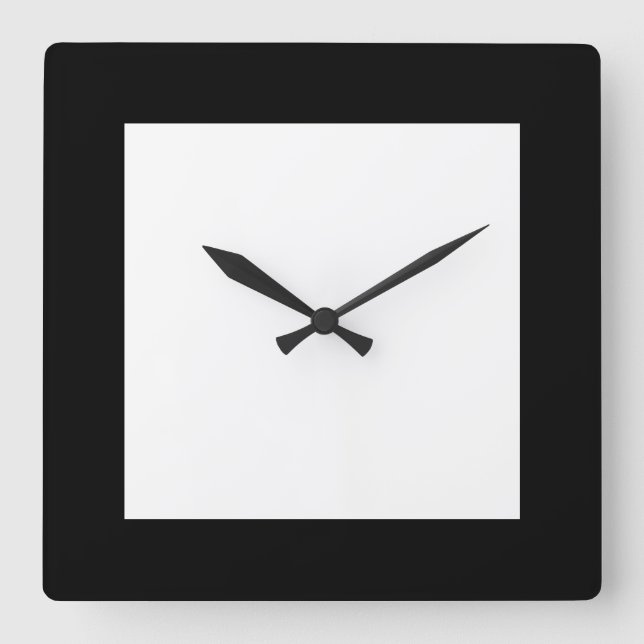 Urban Hottie Plain Pierot  Black and White Clock (Front)