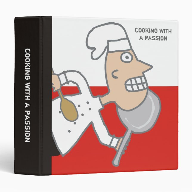 urban indie comic chef recipe cookbook binder (Front/Spine)
