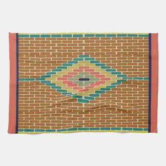 Urban Jungle Diamond Mosaic tiles kitchen towel