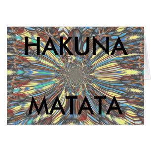 Urban Kaleidoscope Hakuna Matata Vibrant Abstrac Cards