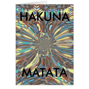 Urban Kaleidoscope Hakuna Matata Vibrant Abstrac Cards