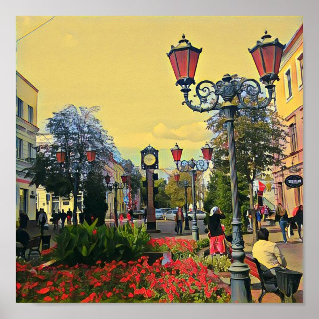 Urban Landscape Colorful Poster (Front)