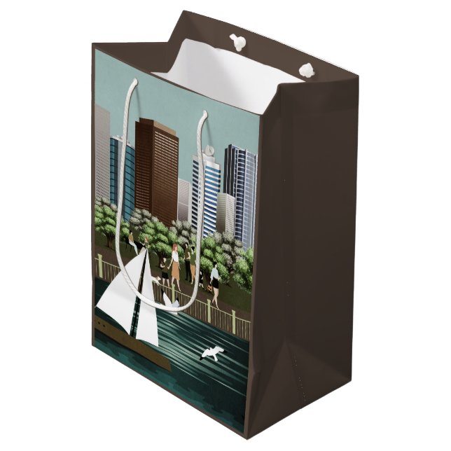 Urban landscape medium gift bag (Front Angled)