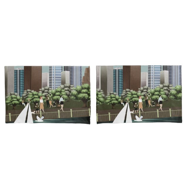 Urban landscape pillow case (Front-Set)