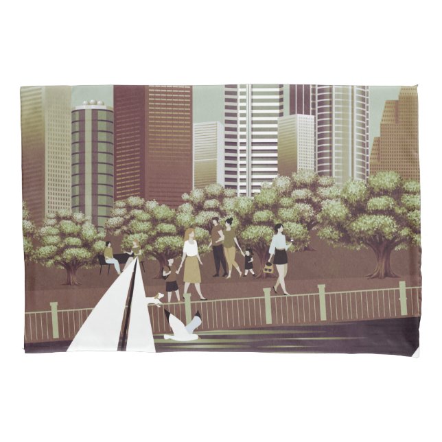Urban landscape pillow case (Front)