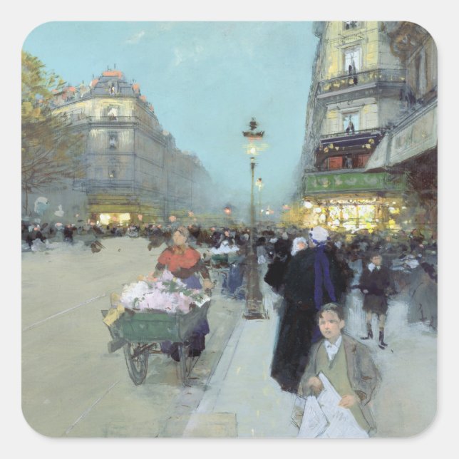 Urban Landscape Square Sticker (Front)