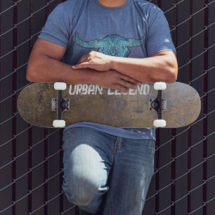 Urban Legend   Industrial Grunge Metal Skateboard