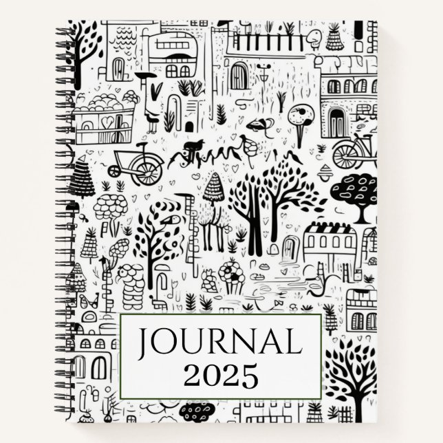 Urban Life Doodles 2025  Notebook (Front)