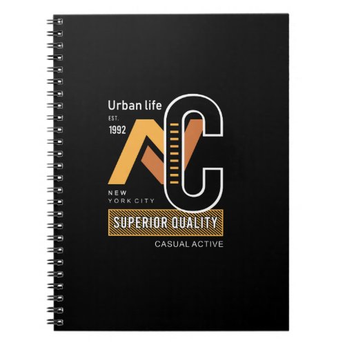 urban_life_new_york_city_graphic_typography notebook
