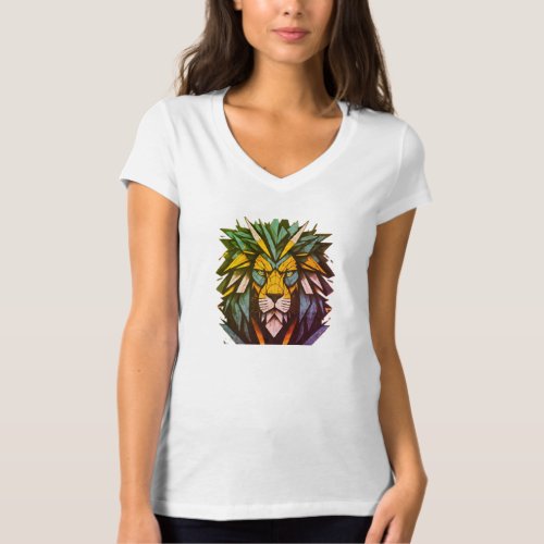 Urban lion geometric T_Shirt