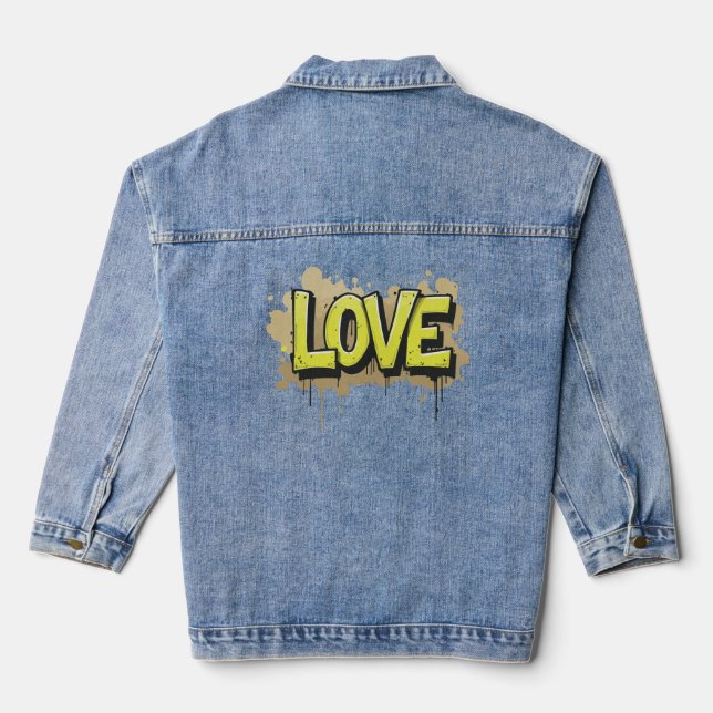 Urban Love Bloom Denim Jacket (Back)
