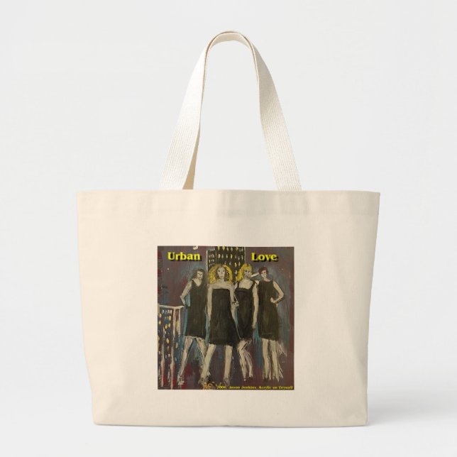 urban love large tote bag (Front)