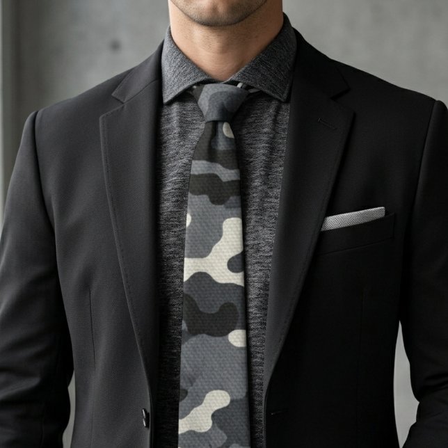Urban Military Camouflage Pattern Neck Tie (Creator Uploaded)