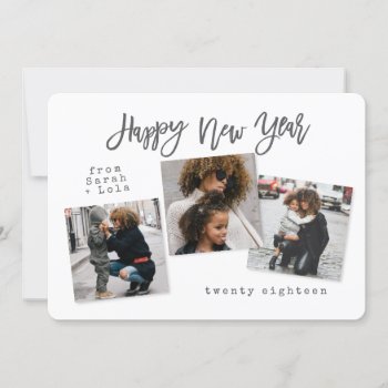 Urban Modern Happy New Year (rose Gold/copper) Holiday Card by Stacy_Cooke_Art at Zazzle