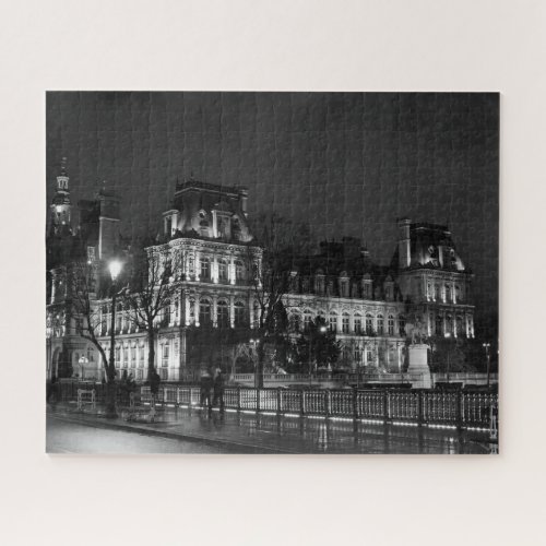 Urban modern Parisian night life photo Jigsaw Puzzle