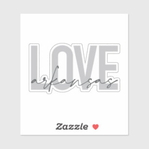 Urban, modern, simple, cool design Love Arkansas Sticker