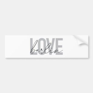 Urban, modern, simple, cool design Love Berlin Bumper Sticker