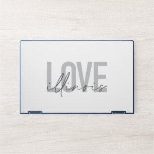 Urban, modern, simple, cool design Love Illinois HP Laptop Skin