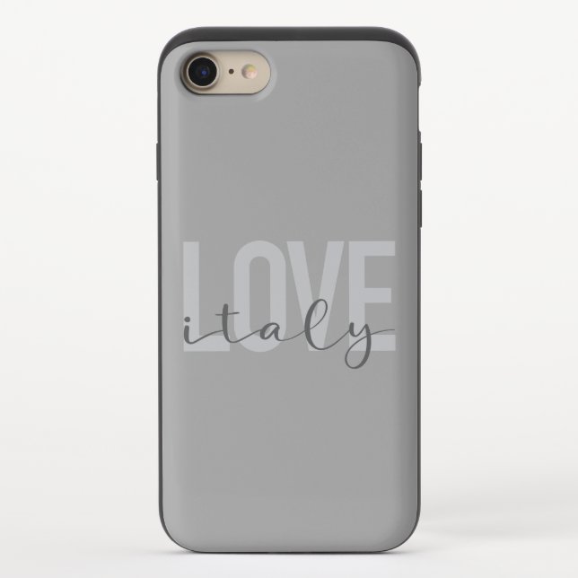 Urban, modern, simple, cool design Love Italy Uncommon iPhone Case (Back)