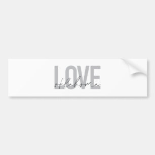 Urban, modern, simple, cool design Love Oklahoma Bumper Sticker
