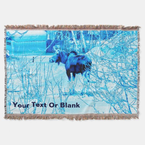 Urban Moose Throw Blanket