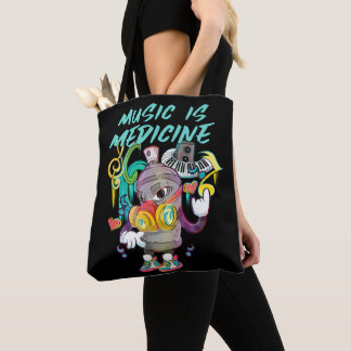 Urban Music is Medicine Graffiti Tote Bag