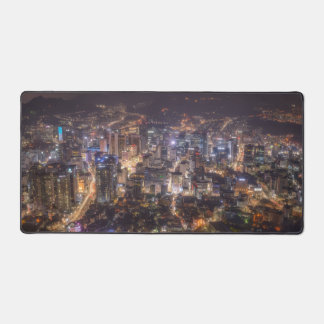 Urban Night Cityscape Office Desk Mat