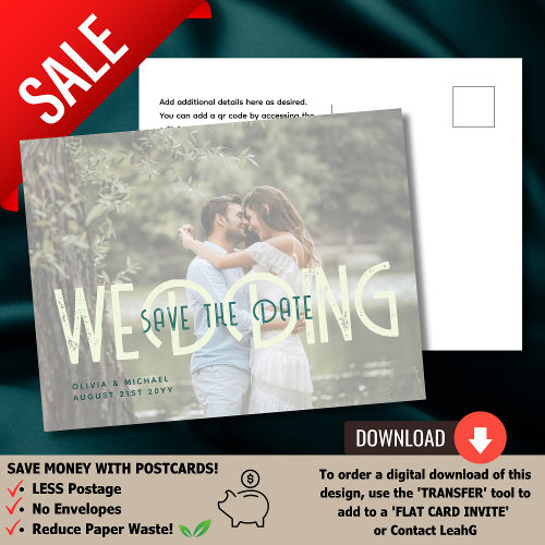 URBAN | On a Budget? Opt for Photo Save The Date Postcard