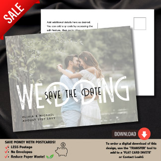 URBAN | On a Budget? Opt for Photo Save The Date Postcard