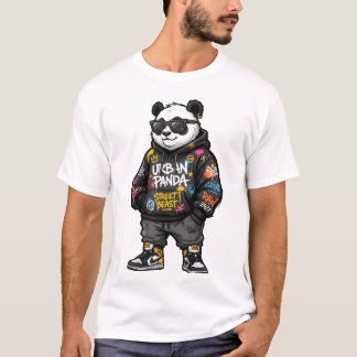 Urban Panda Street Beast Graffiti Hoodie Cartoon T-Shirt