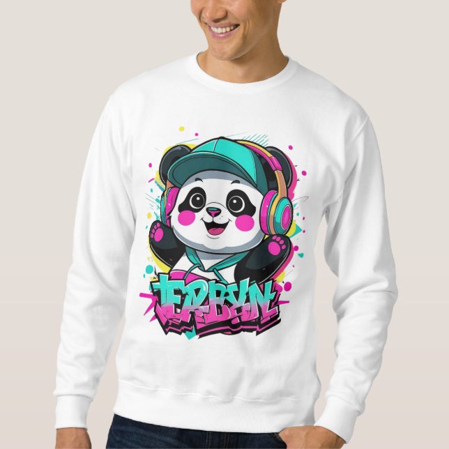 Urban ‏Panda Vibes Sweatshirt (Front)