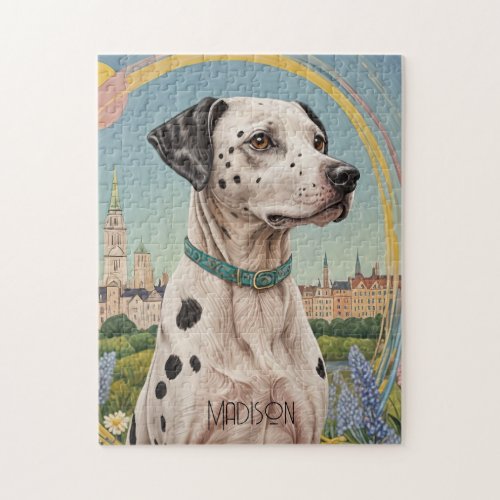 Urban Paws Pastel Dalmation in the City Jigsaw Puzzle